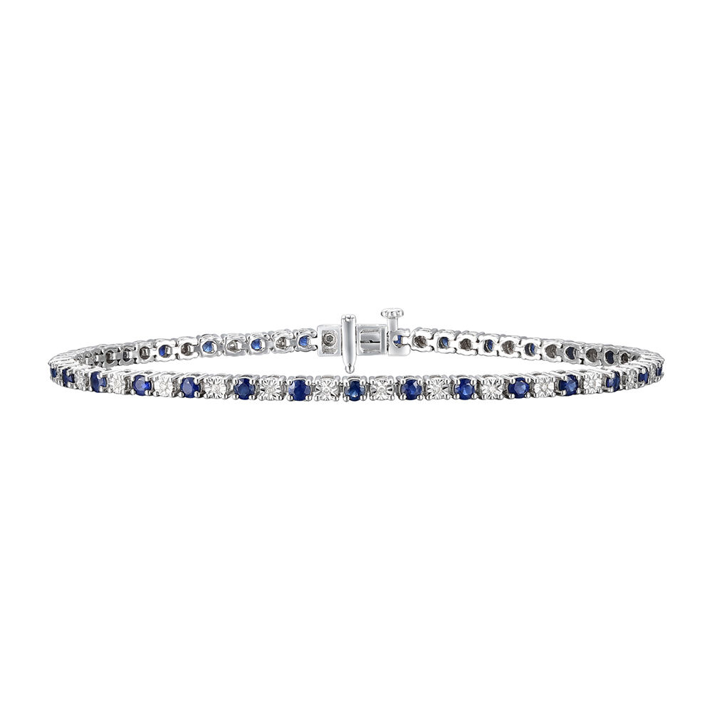 Blue Sapphire Tennis Bracelet | CZ Tennis Bracelet | Crystal Tennis Bracelet  – Hollywood Sensation®